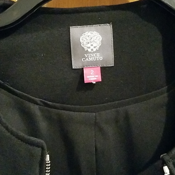 Vince Camuto wool jacket with leather sleeves - Picture 2 of 4